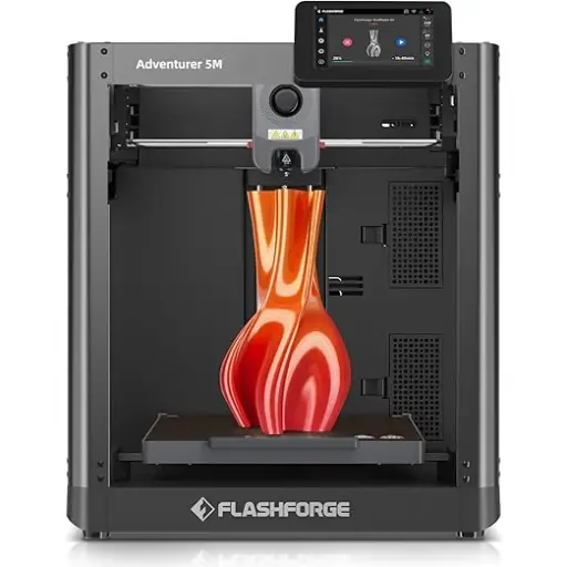 Impresora 3D Flashforge Adventurer 5M con diseño cerrado y pantalla táctil Impresora 3D Flashforge Adventurer 5M con diseño cerrado, pantalla táctil intuitiva y alta compatibilidad de filamentos. Ideal para principiantes y entornos educativos.
